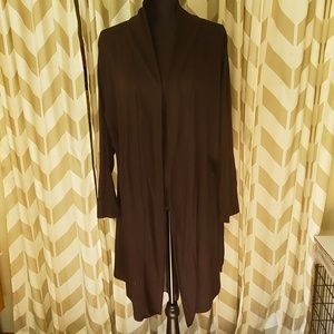 Black hi-lo cardigan